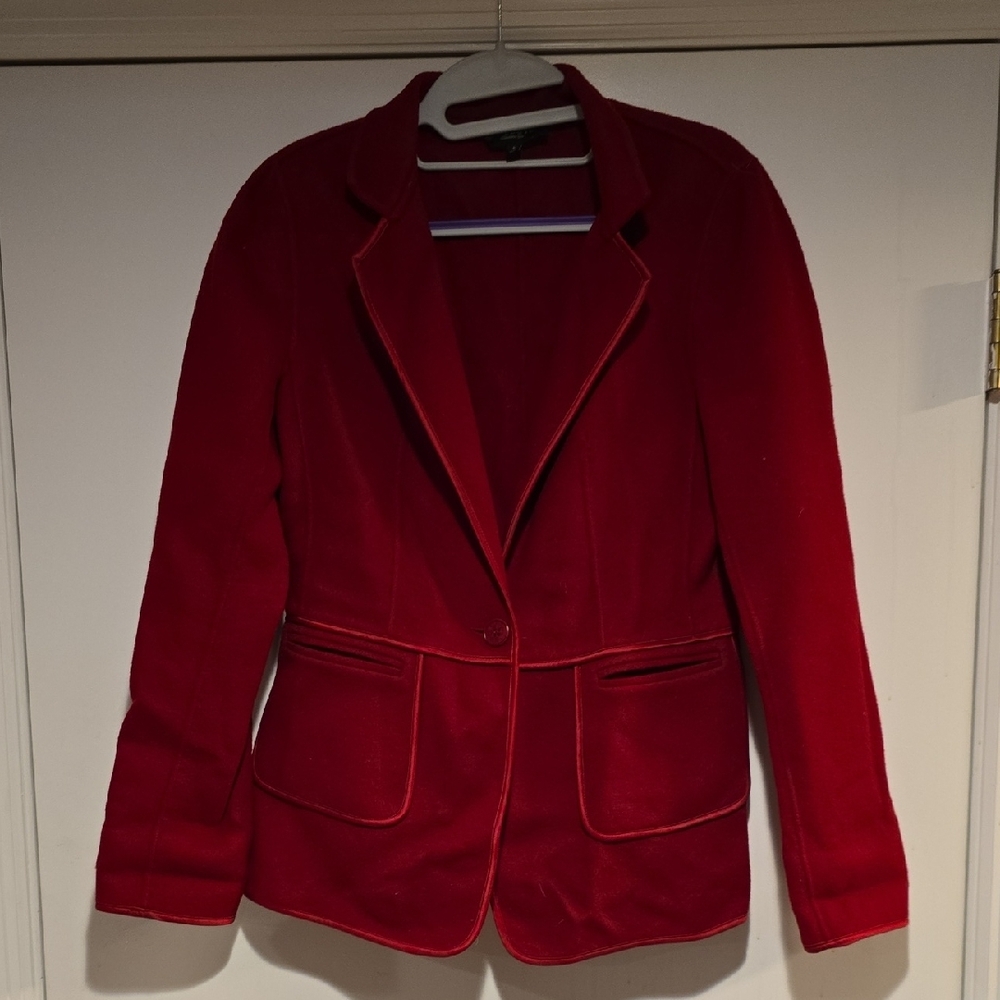 Talbots Red Wool Blazer Size 6